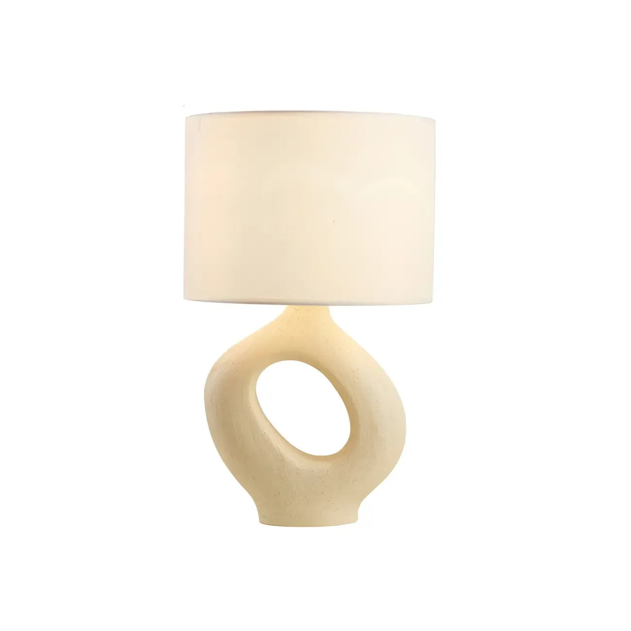 Lampada da tavolo con base in resina e paralume cilindrico Art Déco per camera da letto