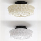 Mini plafonnier tambour ivoire pour salon