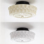 Mini plafonnier tambour ivoire pour salon
