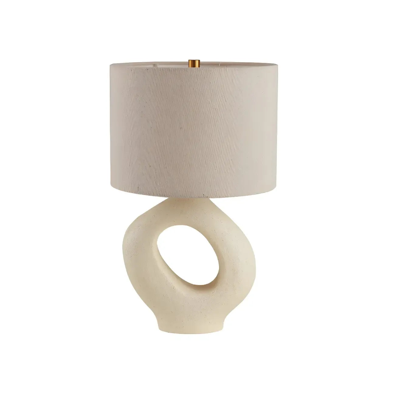 Lampada da tavolo con base in resina e paralume cilindrico Art Déco per camera da letto