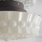 Mini plafonnier tambour ivoire pour salon