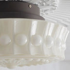 Mini plafonnier tambour ivoire pour salon