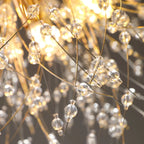 Plafonnier semi-encastré en cristal de luxe pour espace de vie