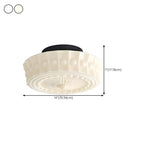 Mini plafonnier tambour ivoire pour salon