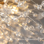 Plafonnier semi-encastré en cristal de luxe pour espace de vie