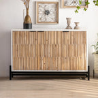 Meuble industriel en bois autoportant pour salon