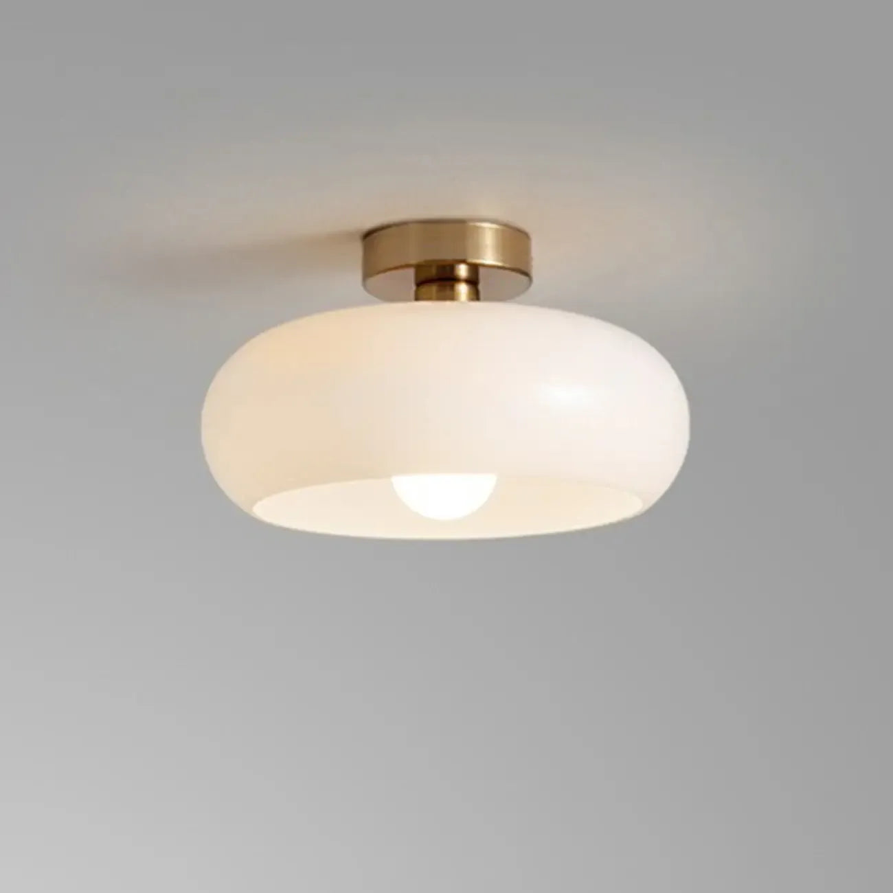 Mini plafonnier cylindrique en verre pour espace de vie