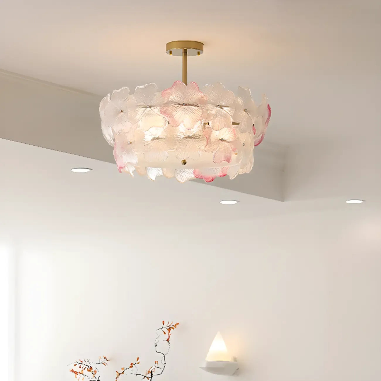 Plafonnier élégant en forme de fleur pour la décoration intérieure