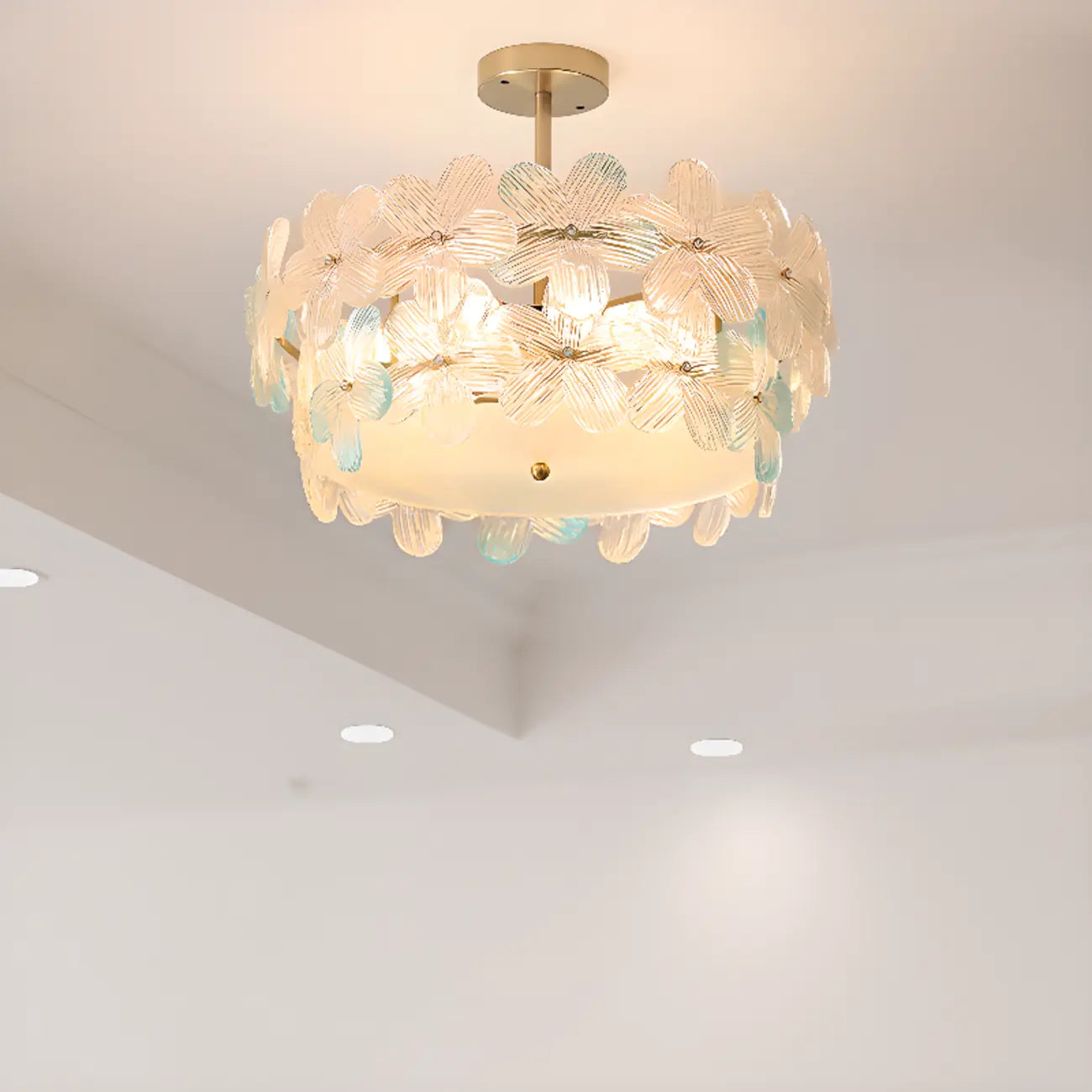 Plafonnier élégant en forme de fleur pour la décoration intérieure