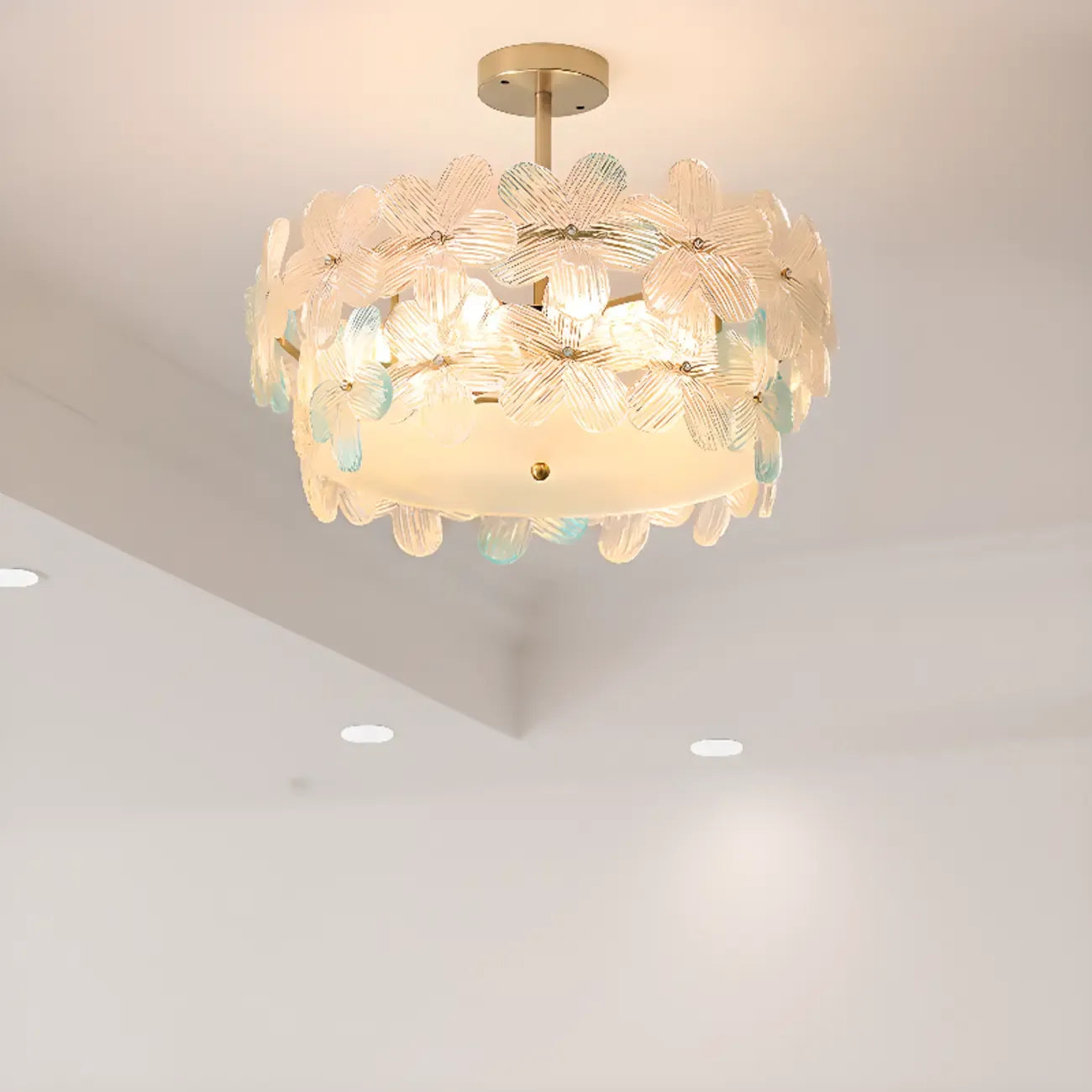 Plafonnier élégant en forme de fleur pour la décoration intérieure