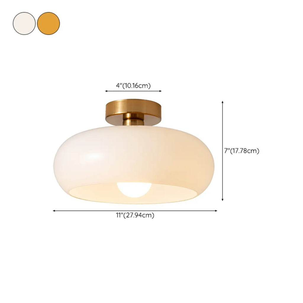 Mini plafonnier cylindrique en verre pour espace de vie