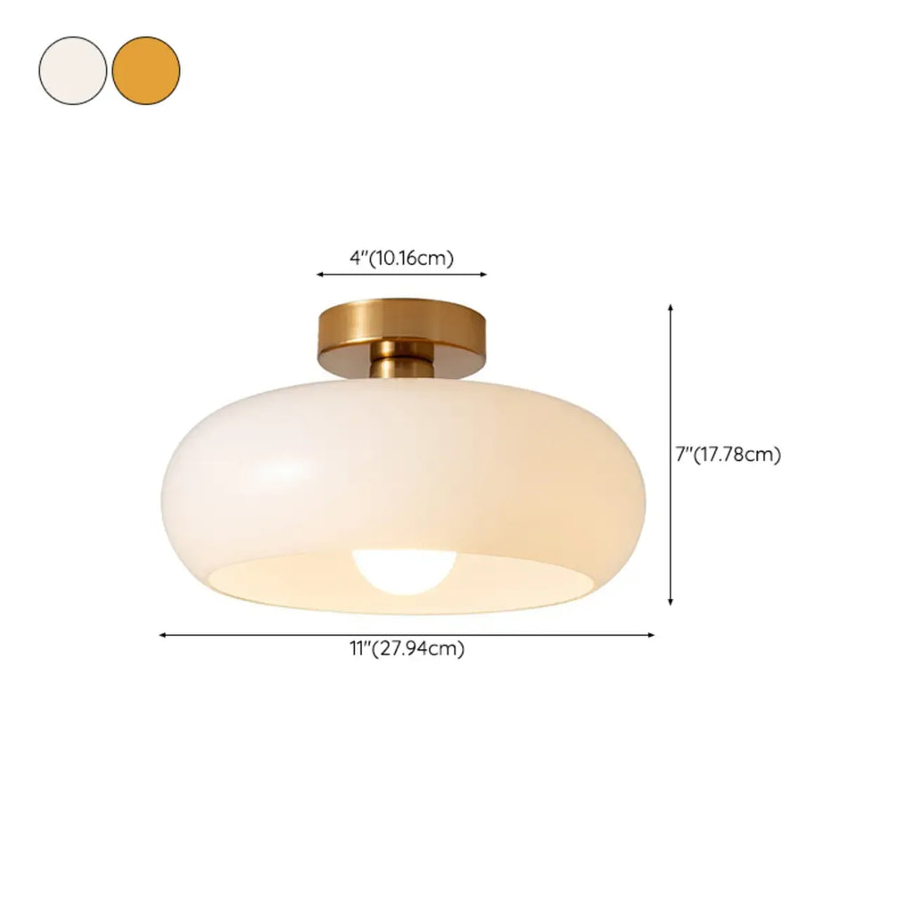 Mini plafonnier cylindrique en verre pour espace de vie