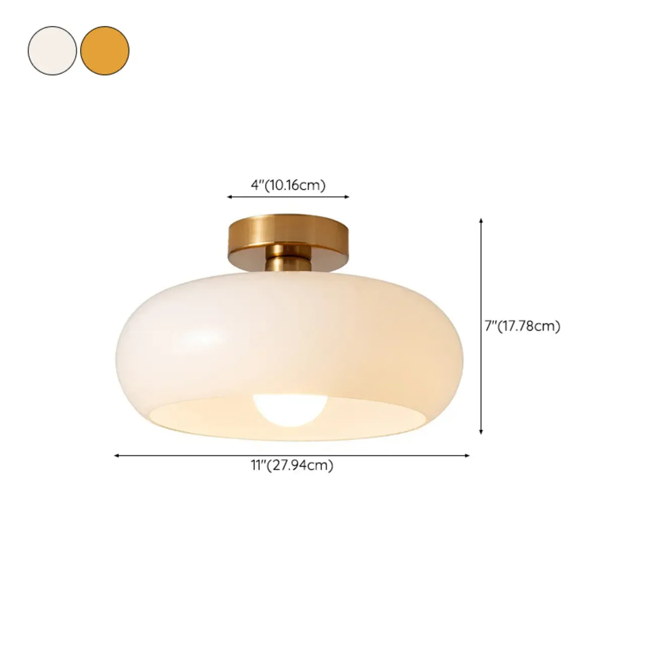 Mini plafonnier cylindrique en verre pour espace de vie