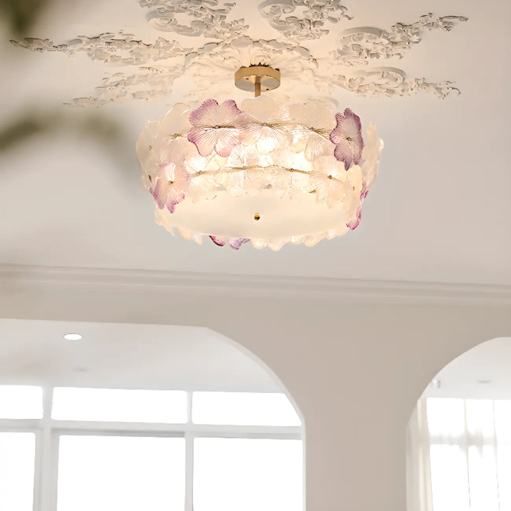 Plafonnier élégant en forme de fleur pour la décoration intérieure