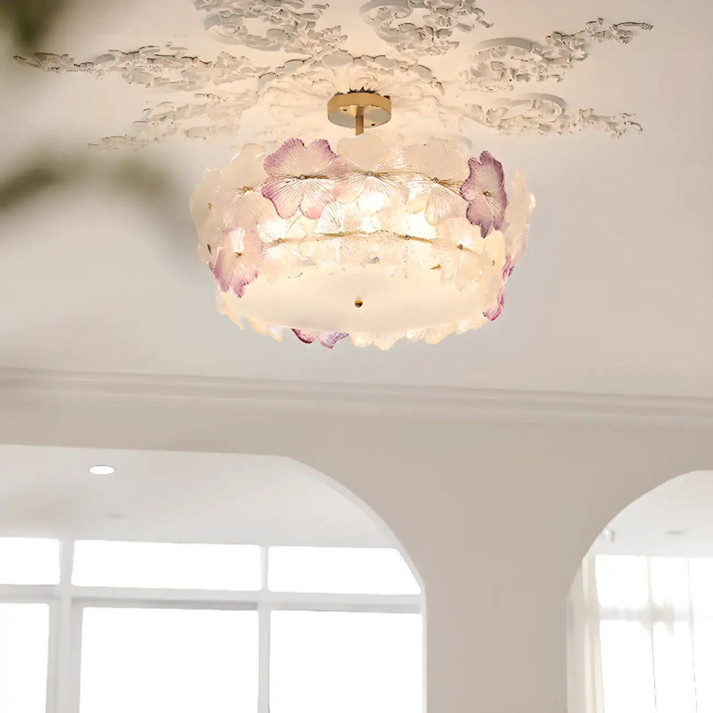 Plafonnier élégant en forme de fleur pour la décoration intérieure
