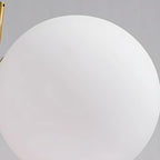 Lampe de chevet minimaliste en verre et métal, globe, pour chambre