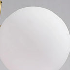 Lampe de chevet minimaliste en verre et métal, globe, pour chambre