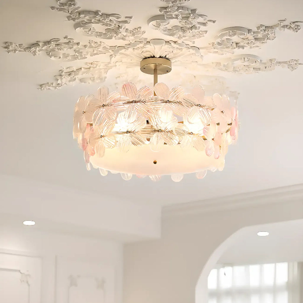 Plafonnier élégant en forme de fleur pour la décoration intérieure