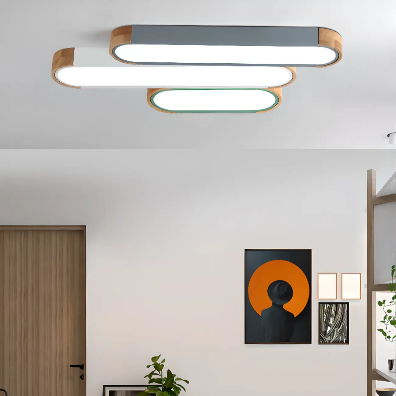 Plafonnier LED moderne encastré pour espaces résidentiels