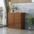 Grand meuble de rangement moderne et polyvalent en bois gris