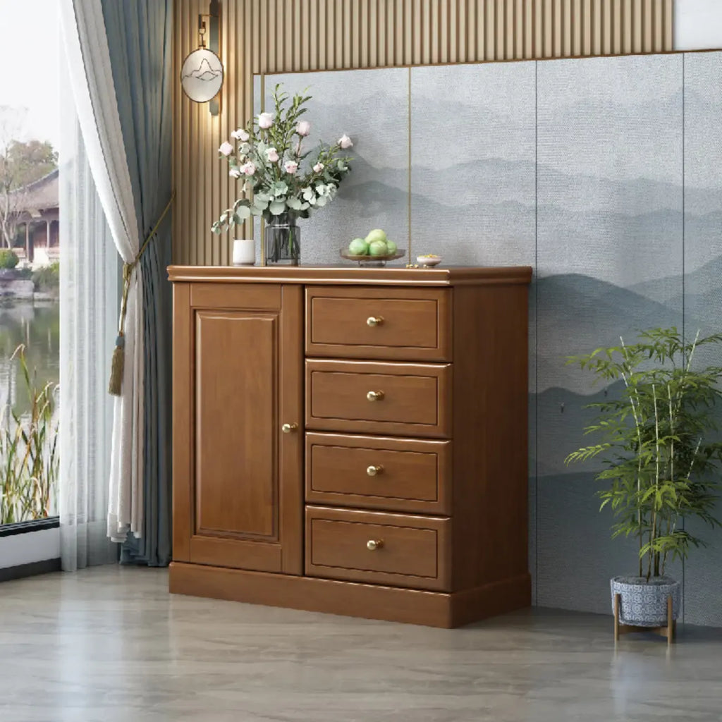 Grand meuble de rangement moderne et polyvalent en bois gris