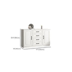 Meuble indépendant en bois blanc avec tiroirs et portes