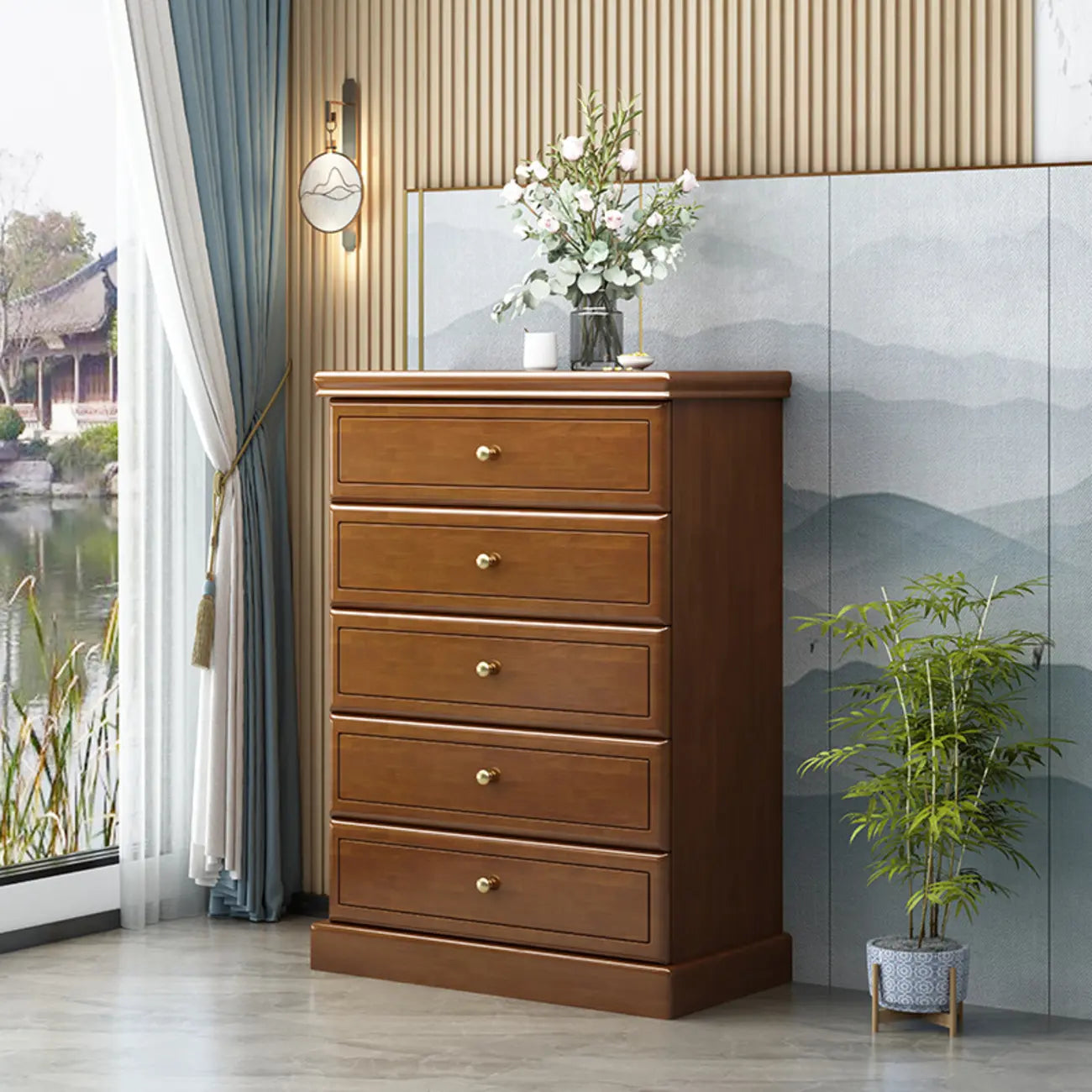 Grand meuble de rangement moderne et polyvalent en bois gris