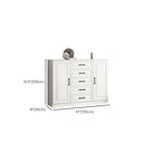 Meuble indépendant en bois blanc avec tiroirs et portes