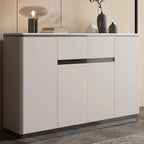Buffet gris moderne avec plateau en pierre frittée