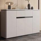 Buffet gris moderne avec plateau en pierre frittée