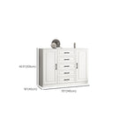 Meuble indépendant en bois blanc avec tiroirs et portes