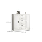 Meuble indépendant en bois blanc avec tiroirs et portes