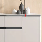 Buffet gris moderne avec plateau en pierre frittée
