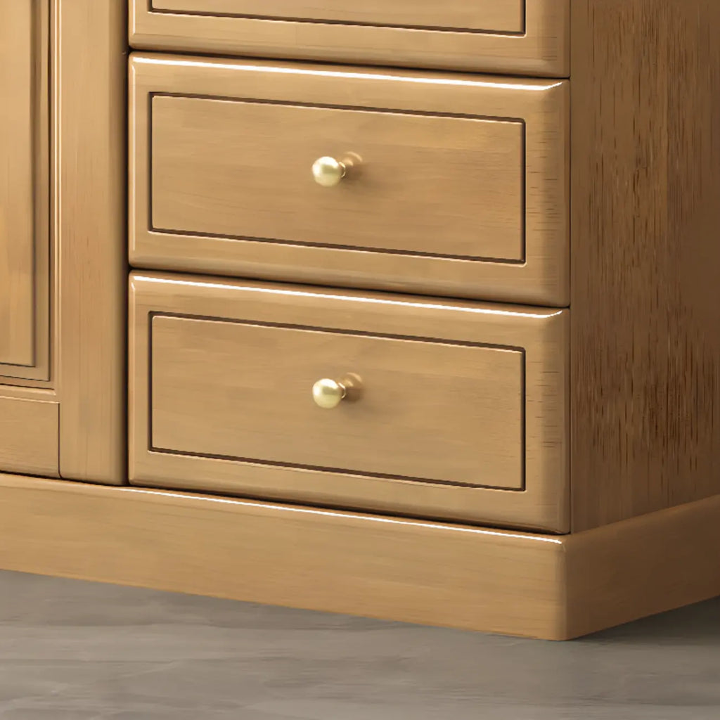 Grand meuble de rangement moderne et polyvalent en bois gris