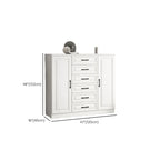 Meuble indépendant en bois blanc avec tiroirs et portes