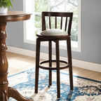 Tabouret de bar pivotant en bois rembourré, style moderne du milieu du siècle