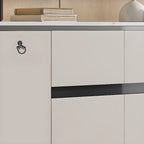 Buffet gris moderne avec plateau en pierre frittée