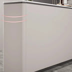 Buffet gris moderne avec plateau en pierre frittée