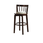Tabouret de bar pivotant en bois rembourré, style moderne du milieu du siècle