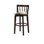 Tabouret de bar pivotant en bois rembourré, style moderne du milieu du siècle