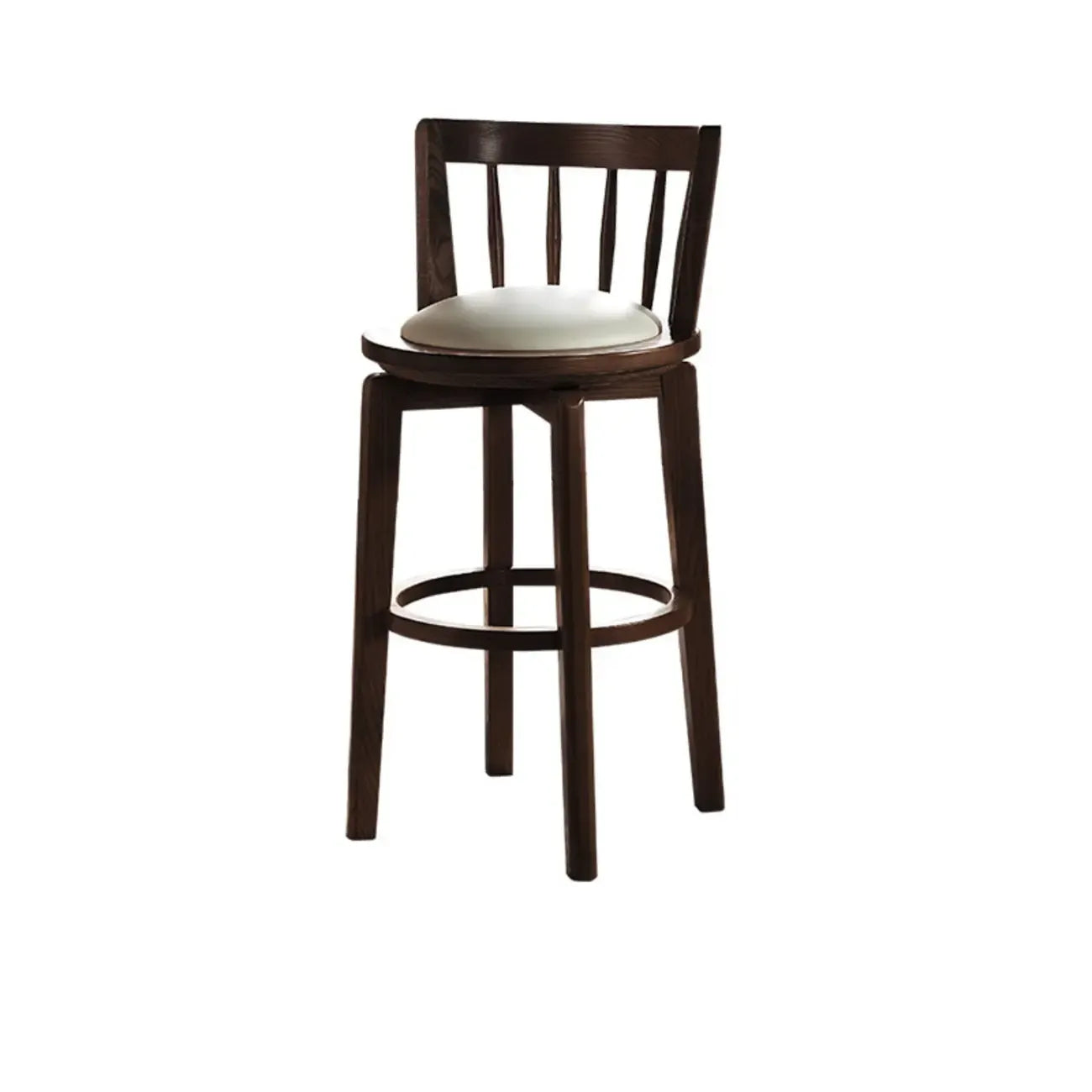Tabouret de bar pivotant en bois rembourré, style moderne du milieu du siècle