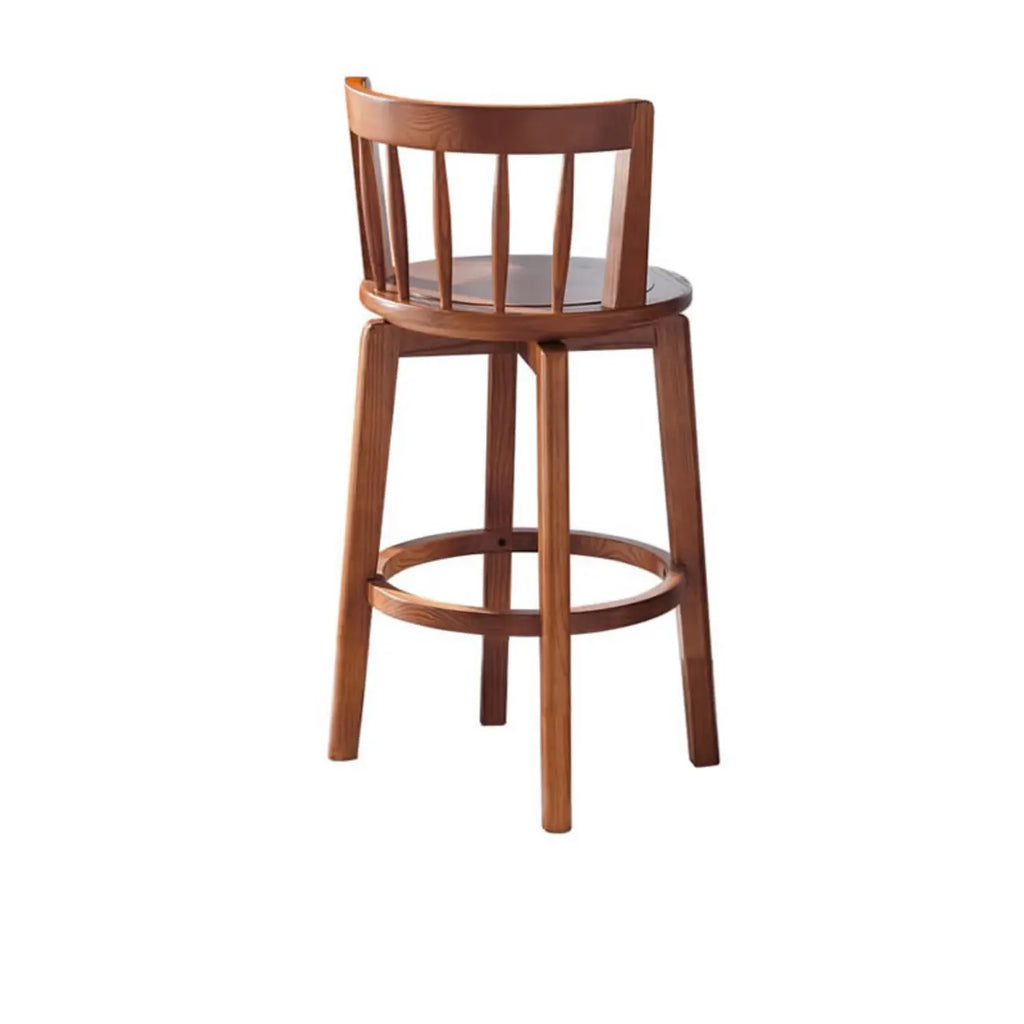 Tabouret de bar pivotant en bois rembourré, style moderne du milieu du siècle