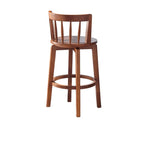 Tabouret de bar pivotant en bois rembourré, style moderne du milieu du siècle
