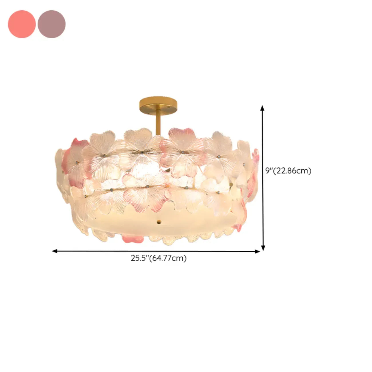 Plafonnier élégant en forme de fleur pour la décoration intérieure