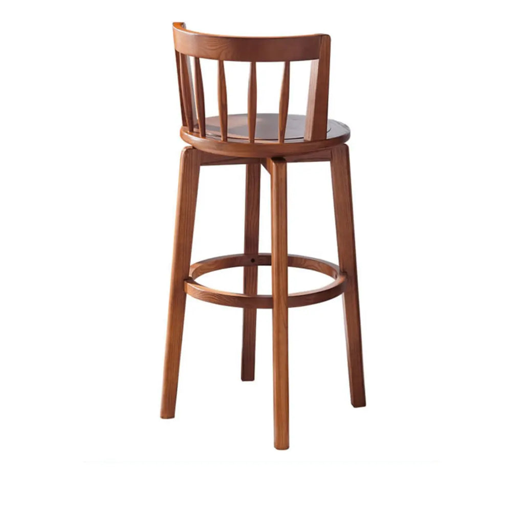 Tabouret de bar pivotant en bois rembourré, style moderne du milieu du siècle
