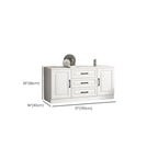 Meuble indépendant en bois blanc avec tiroirs et portes