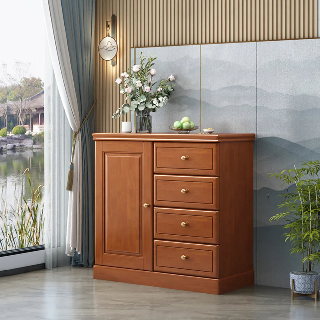 Grand meuble de rangement moderne et polyvalent en bois gris