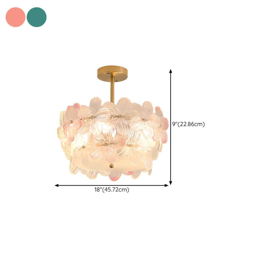 Plafonnier élégant en forme de fleur pour la décoration intérieure