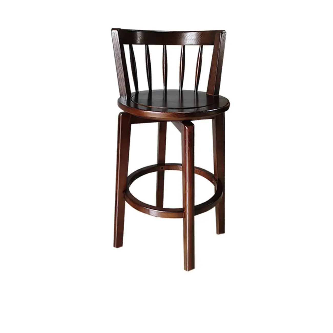 Tabouret de bar pivotant en bois rembourré, style moderne du milieu du siècle