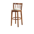 Tabouret de bar pivotant en bois rembourré, style moderne du milieu du siècle